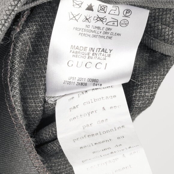 Gucci Grey Stretch-Wool Micro-Diamond Studded Trousers - Picture 14 of 14